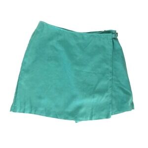Westbound | Womens Plus Size 16 Green Linen Skort Wrap High Rise Shorts